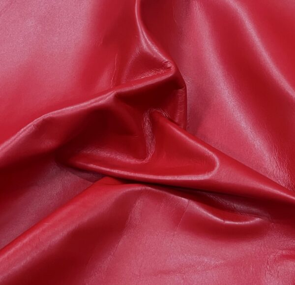 Serena Nappa Ruby-Red Cow Side : 1.2-1.4mm (Ex Pittards Stock) - Image 3