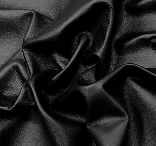 Soccerlite Black: Leather Cow Side, Matte Finish with Dimpled Grain 1.0-1.2mm (Ex Pittards Stock) - Image 3