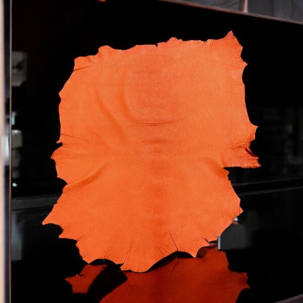 Pittards Dragon Tangerine : Printed Sheep Leather 0.7mm (Ex Pittards Stock) WR100X.7mm DragonTangerineAA - Image 2