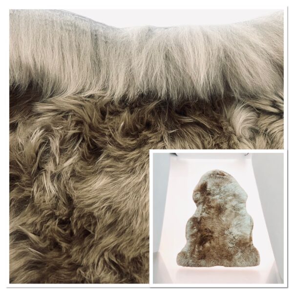 Taupe Sheepskin Rugs: Premium Quality Sheepskin Rugs for any Room (65cm x 95cm) - Image 2