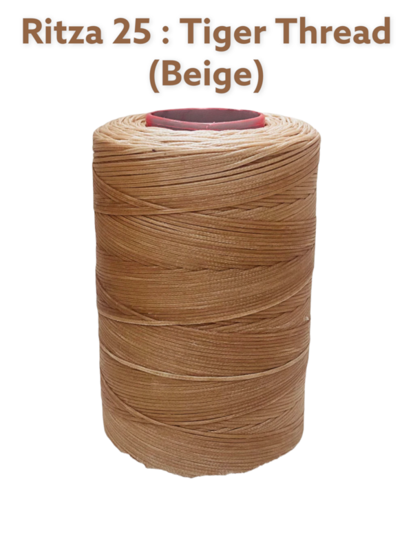 0.8mm Tiger Thread Ritza25! 500 Metres (Full Spool) The Favourite Waxed Hand Sewing Thread Among Leather Workers. - Image 5