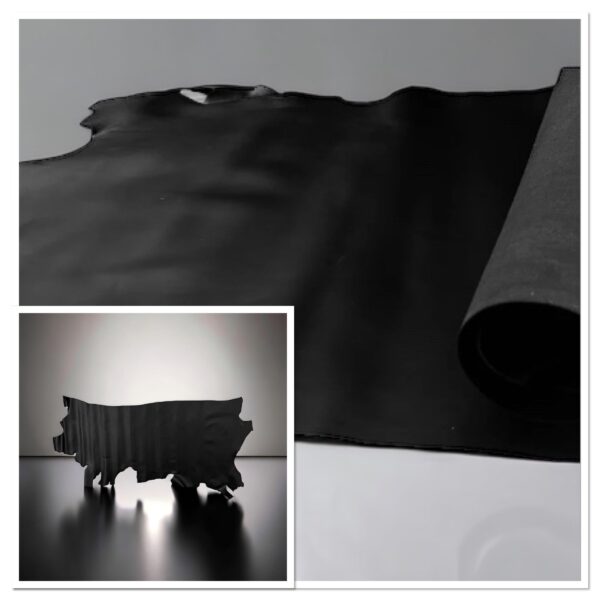 Transformer Black : Smooth Cow Split Sides, 1.6-1.8mm (Ex Pittards Stock)
