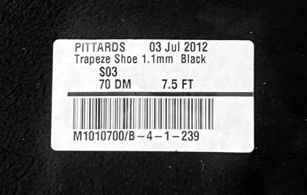 Trapeze Shoe Black : Goat Leather 1.1mm (Ex Pittards Stock) TrapezeShoe1.1mmBlackB - Image 4