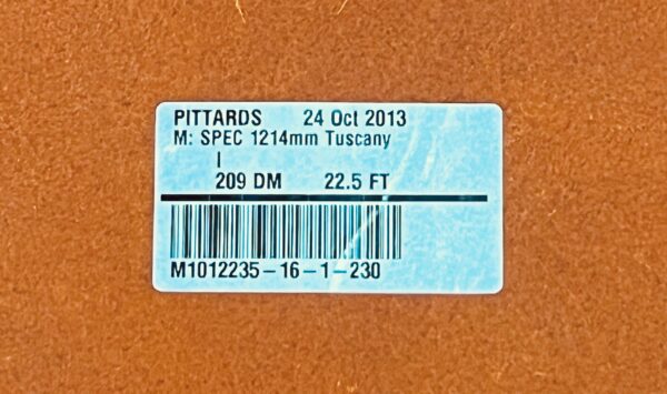 Tuscany : Orangey-Tan Coloured Leather Cow Side : 1.2-1.4mm (Ex Pittards Stock) - Image 4