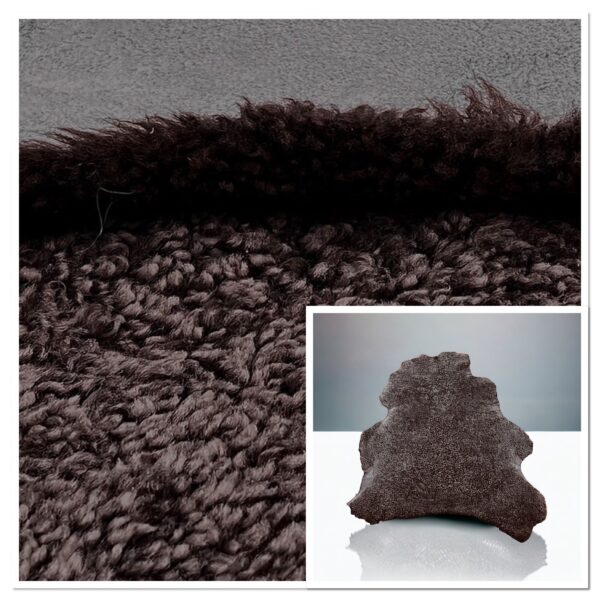 Upholstery Sheepskin Cafe, Curly Wool Shearling : (30mm) 10