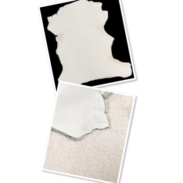 Small Merino Curly White : 10mm 17 Piece Shearling Bundle with Nappalan Reverse (Ref-gh.eol)