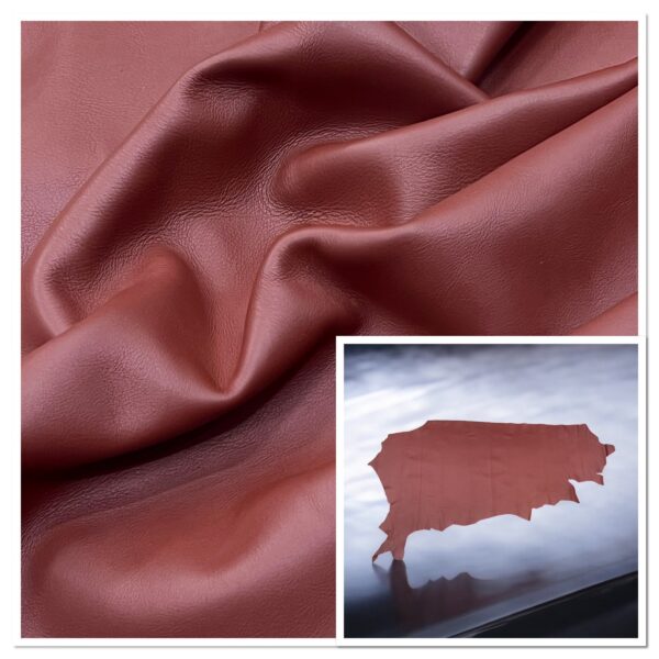 Yokel Roasted Russet : Milled Leather Cow Side with Smooth Grain, 1.4-1.6mm (Ex Pittards Stock)