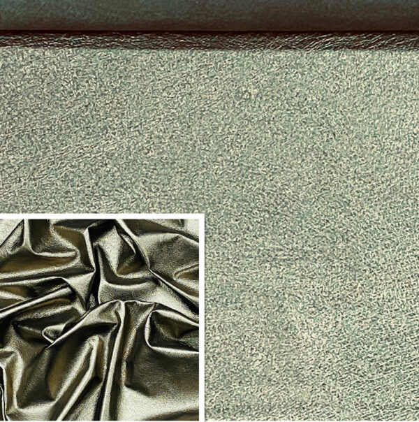 Pewter, Metallic Foiled Leather Pig Skin : (0.6-0.7mm 1.5oz) 15 - Image 2