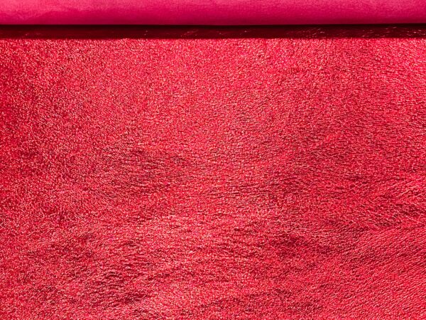 Poppy Red, Metallic Foiled Leather Pig Skin : (0.6-0.7mm 1.5oz) 15 - Image 3